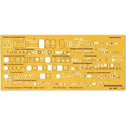 Standardgraph, Lineal, Installationsschablone TRWI tr (26 cm, Kunststoff)