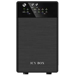 ICY BOX IB-RD3620SU3, RAID-System für 2x 3,5 SATA HDD zu USB 3.0 + eSATA Host, RAID 0, 1, JBOD, EasySwap, schwarz 20621