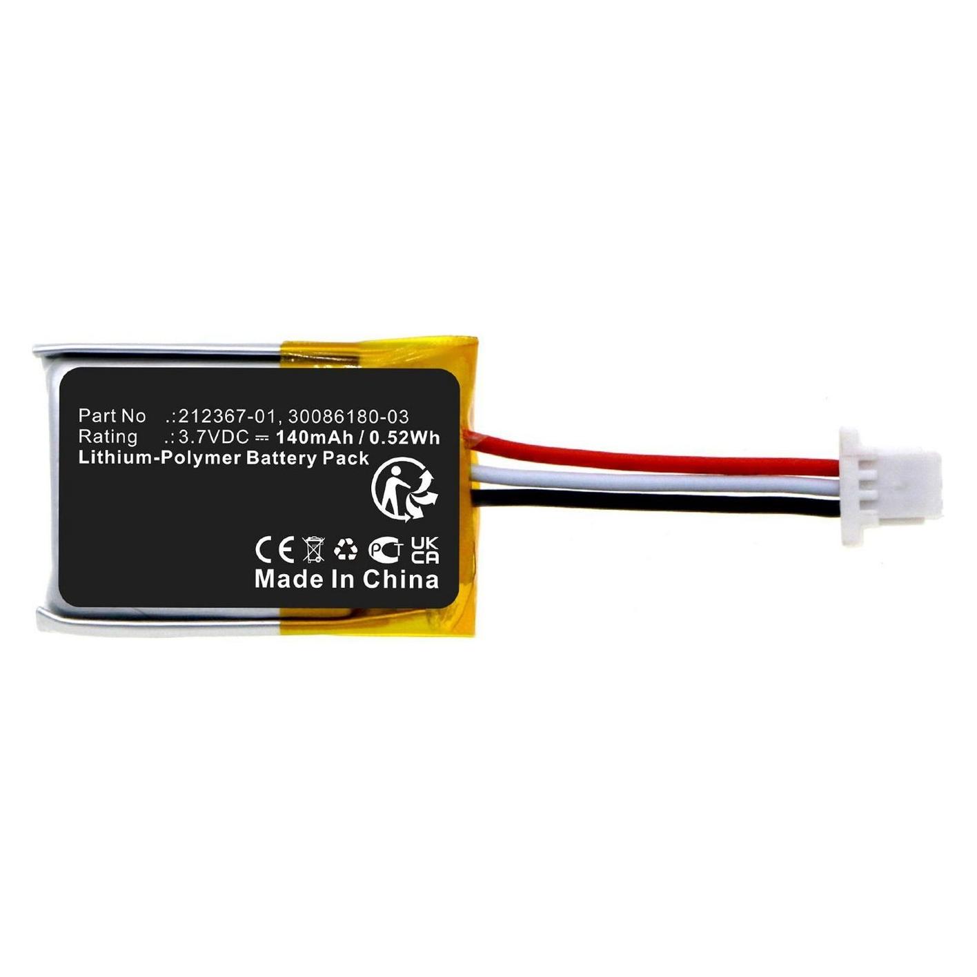 CoreParts Battery for Plantronics (1 Stk., Gerätespezifisch, 140 mAh) (MBXWHS-BA200)