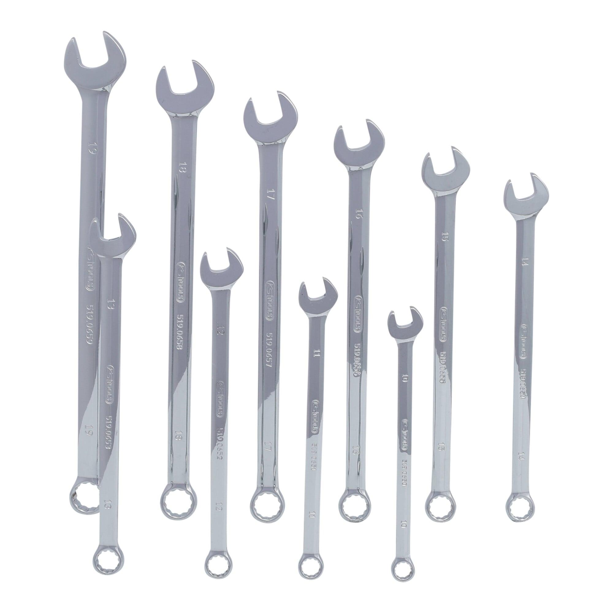 KS Tools CHROMEplus Ringmaulschlüssel-Satz, XL, 10-teilig (519.0660)