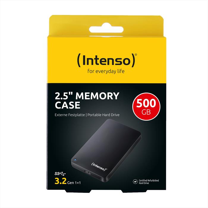 INTENSO Hard Disk Esterno Refurbished 500gb-nero