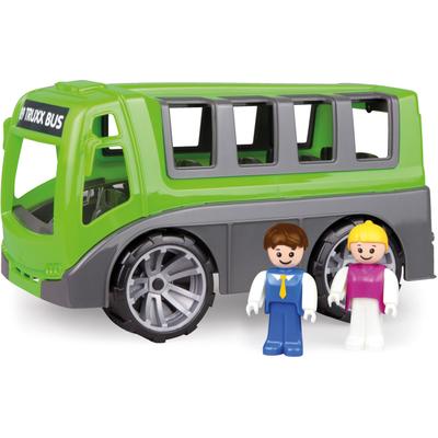 Spielzeug-Bus LENA "Truxx Bus", grün (grün, grau), Spielzeugfahrzeuge, KinderB:16cm H:17cm T:28cm, Kunststoff, inkl. 2 Spielfiguren; Made in Europe, B:16cm H:17cm T:28cm