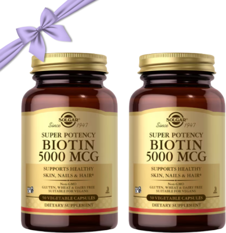 Solgar Biotin 5000 MCG Cabelo Pele e Unhas Pack 50x2