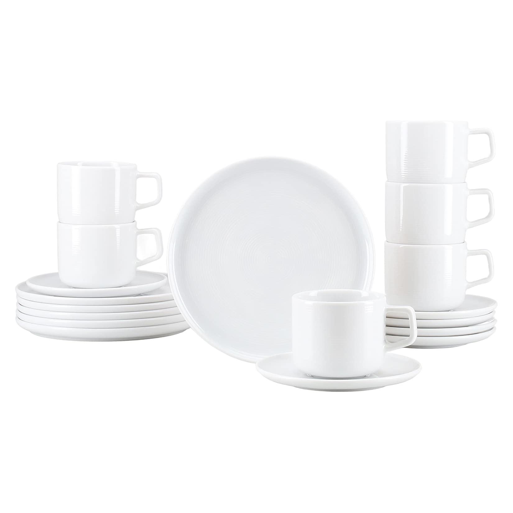 CreaTable - 25075, Session White - Kaffeeservice 18-tlg