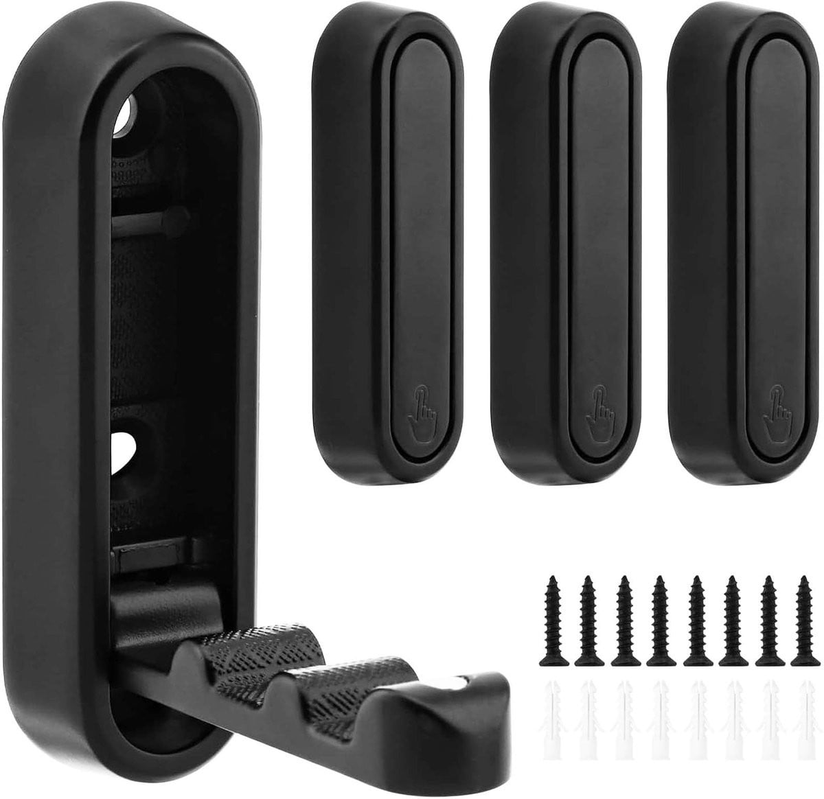Omgoods Set van 4 vouwbare wandhaken van zink