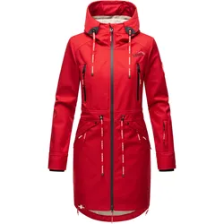 MARIKOO Damen Softshelljacke Funktionsjacke mit warmen Teddyfleece & Kapuze Racquellee