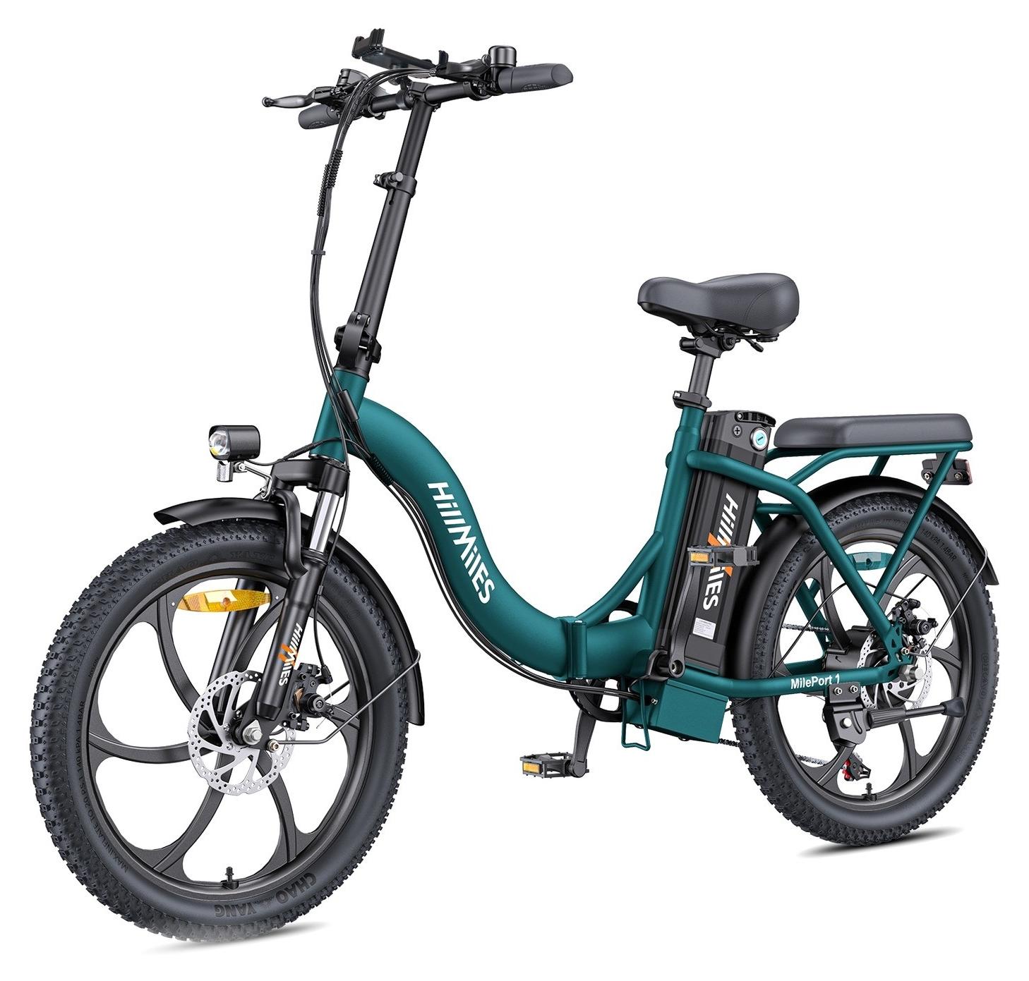 HillMiles MilePort Falt-E-Bike 20x3.0 Fatbike 250W 36V 13Ah, Grün