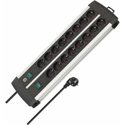 Brennenstuhl, Steckdosenleiste, Alu-Line Technik (16x, CEE 7/4, 3 m)