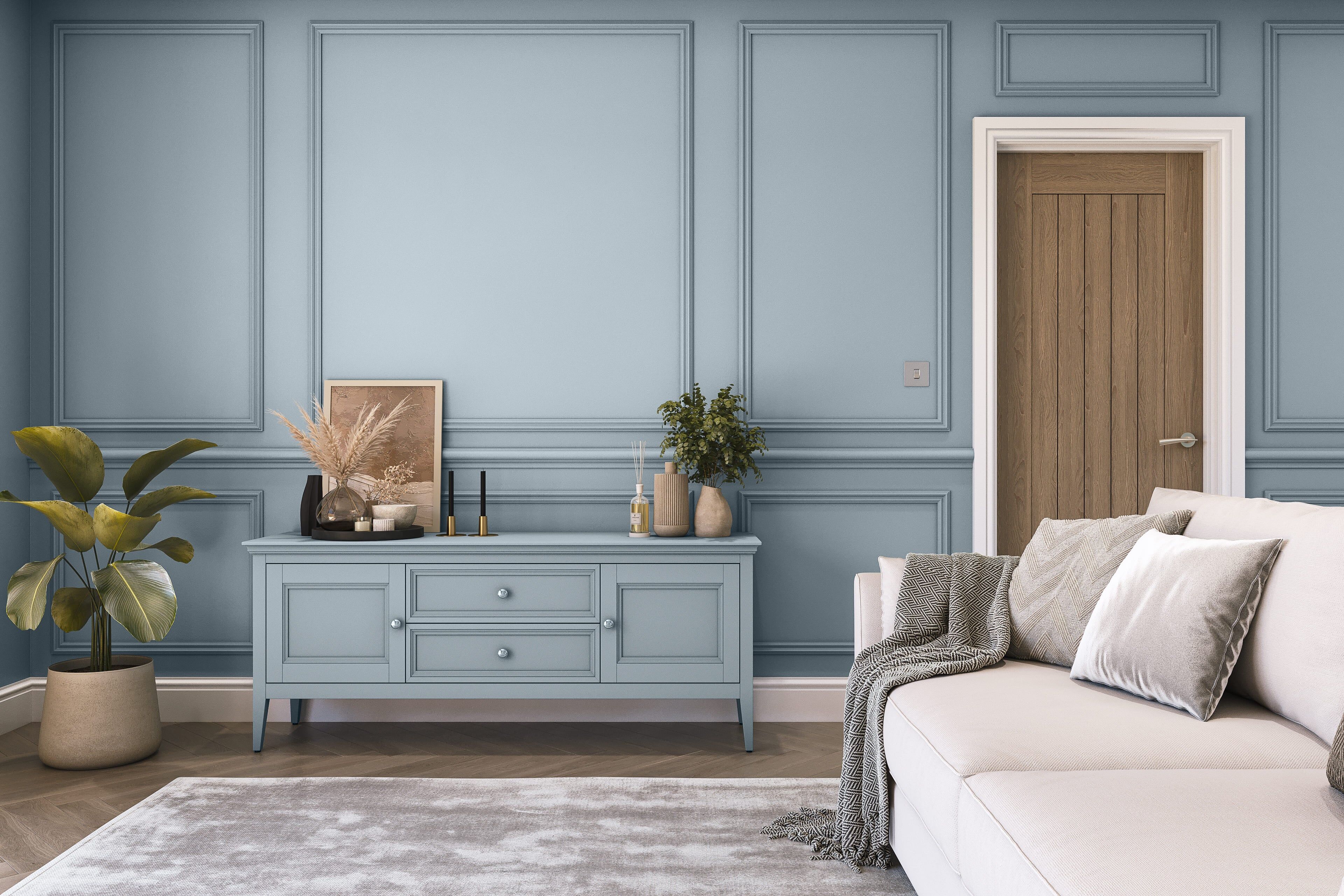 Hemway Chalk Based Furniture Paint   Dark Skies   Shabby Chic   Chalky Matt Finish - Dark Skies - 1L
