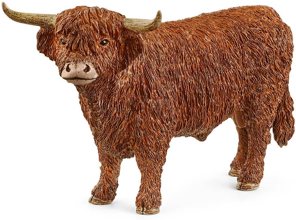 Schleich Farm World Highland Bull Animal Figure, 13.6 cm / 5.8 cm / 7.7 cm, for Kids