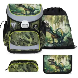 Belmil Mini-Fit Schulranzen Set 4-teilig mit Brustgurt - Lost World Koffer24