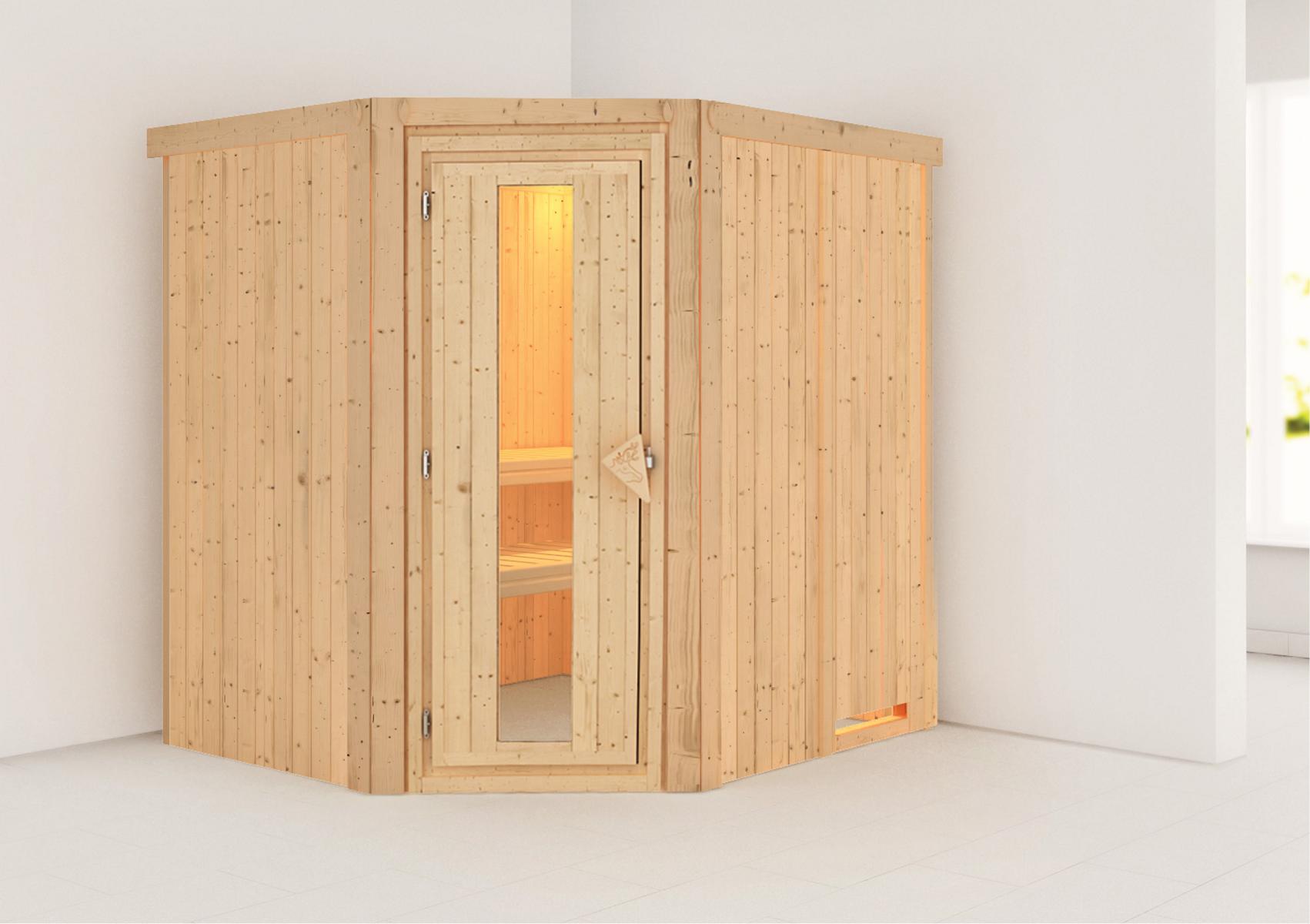 KARIBUHOLZT Sauna Siirin Eck, o. Zub. m.einer Isoliertür 09221878