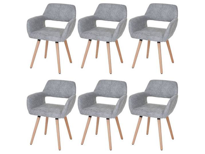 ESSZIMMERSTUHL Beton Dekor 6er-Set