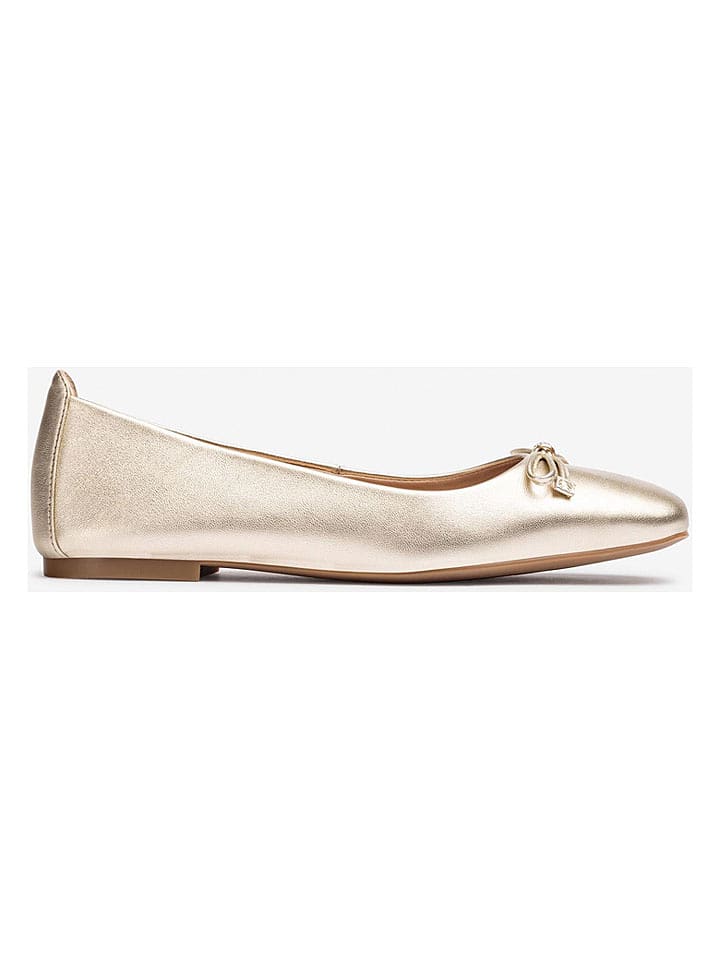 Unisa Leder-Ballerinas in Gold - 36