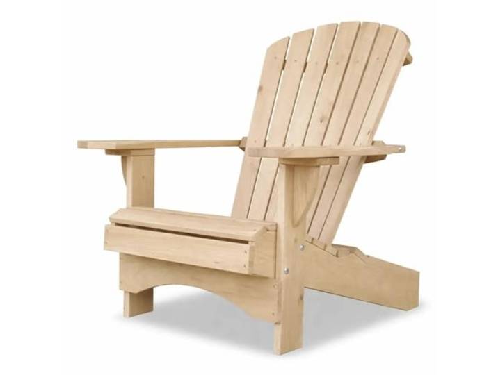 Original Dream-Chairs - Adirondack Chair Comfort Eiche Massives Eichenholz, unbehandelt, ergonomische Sitzform, breite Armlehnen, präzise vorgefertigter Bausatz