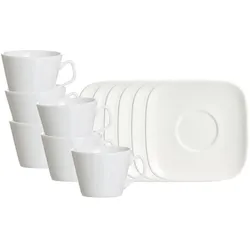 Ritzenhoff & Breker, Tasse, Arena Espressotassen mit Untertassen (80 ml, 6x)
