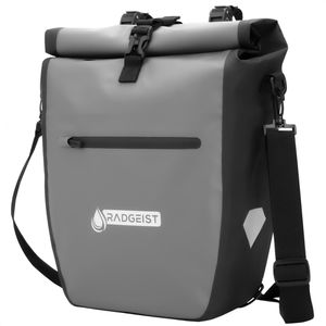 Radgeist Gepäckträgertasche PGR-20-50, grau, 20 Liter, Umhängetasche, wasserdicht, reflektierend
