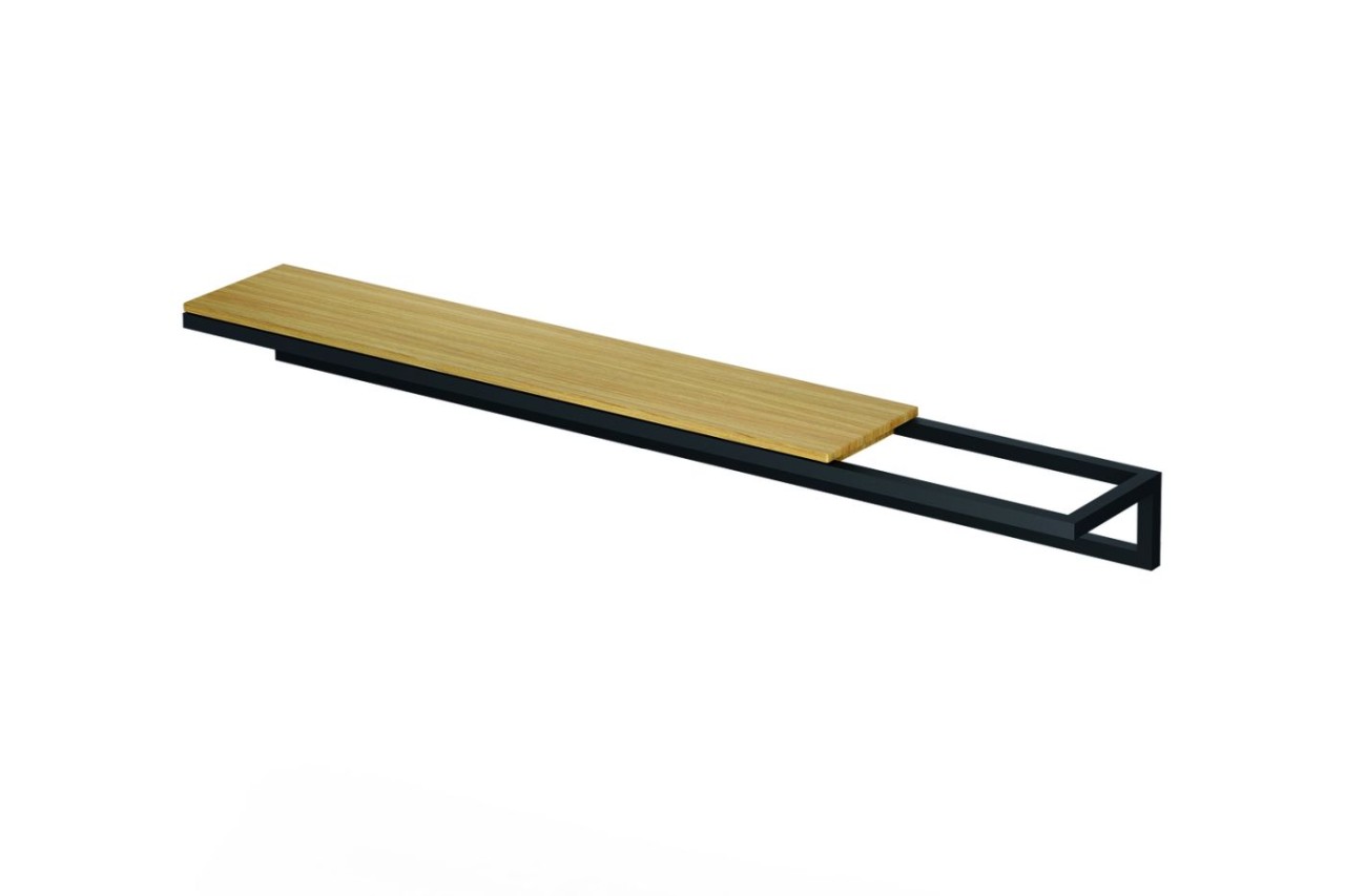 Bette Access. Handtuchhalter Lux Shape, 80x12x7 cm schwarz Feinstruktur matt, Q032-815 Q032-815