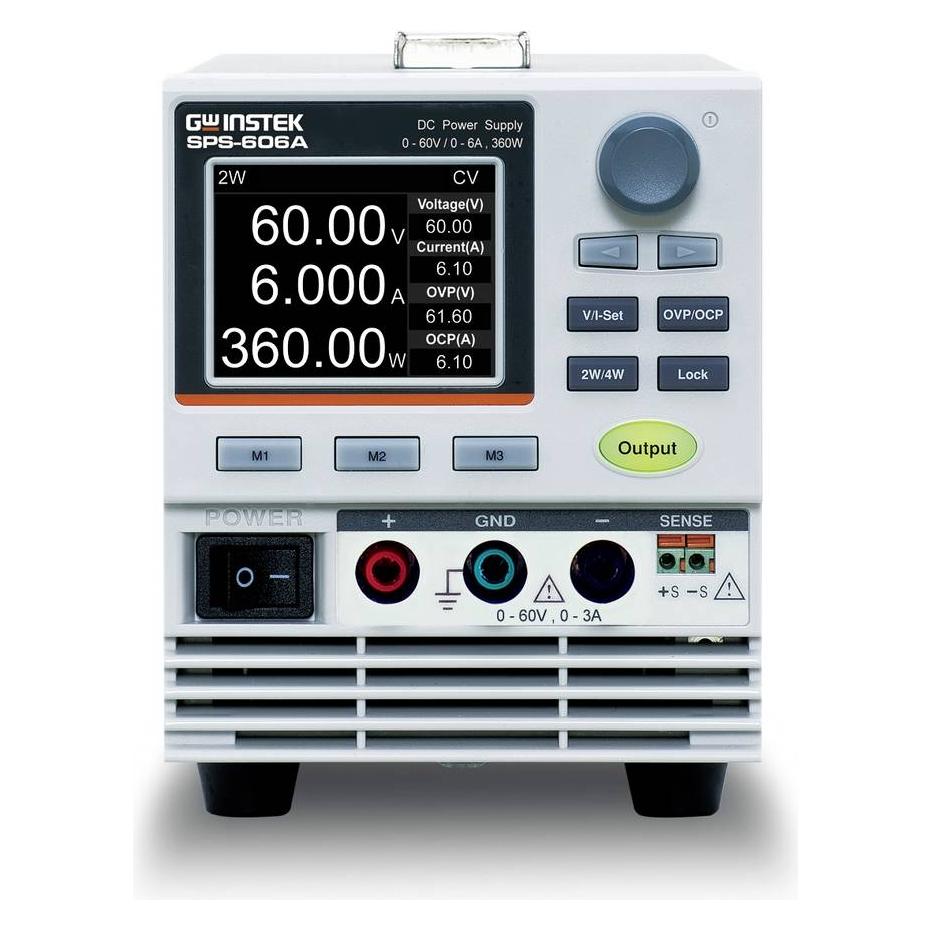 GW Instek SPS-606A (EU Type) Labornetzgerät, einstellbar 0 - 60 V/DC 0 - 6 A 36 (01PS606A10GS)