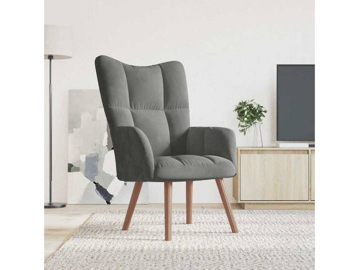 vidaXL Sessel vidaXL Relaxsessel Dunkelgrau Samt