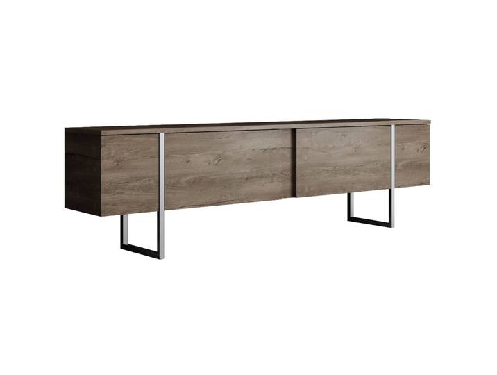 TV-Möbel Walnuss 180cm - Material: Melamin - 84