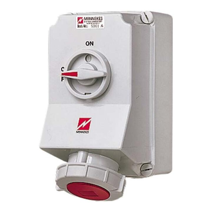 Mennekes Wanddose DUO 63A,5p,6h,400V,IP67 5113A)