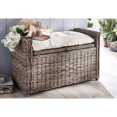 Sitzkissen, beige (creme, unifarben), B:42cm L:70cm, Polyester, HOFMANN LIVING AND MORE, Dekokissen_Sitzkissen_Kissenhüllen, Sitzkissen