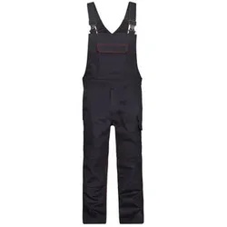 Dakota Flammhemmende Latzhose mit Kniepolstertaschen, schwarz, Schrittlänge Standard, Größe 64 - SCHWARZ - 64