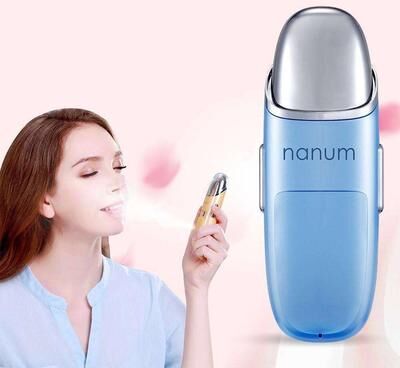 United Nanum Nano Facial Mist Sprayer Portable Face Humidifier And Hydrating Skin Care Massager blue
