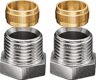 Oventrop Klemmringverschraubung 1016853 G 1/2x15mm, für Verbindungsrohr