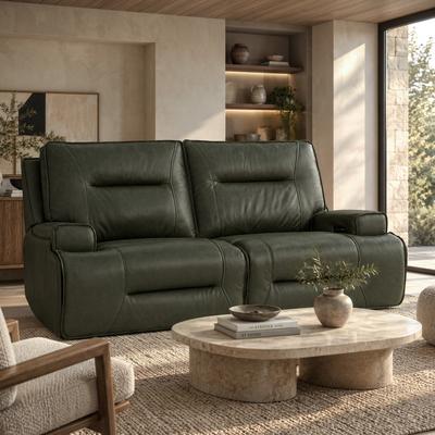 Furniture of America Premier Lyle Modern Leather Zero Gravity Power Loveseat with USB Charger