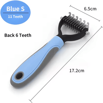 Uplift Curations Professional Pet Deshedding Brush Dog And Cat Hair Remover Comb blue S