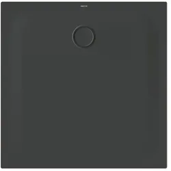 Bette quadrat Duschwanne „BetteUltra“ 1000 × 1000 mm ohne Oberflächenbeschichtung, ohne Oberflächenveredelung, mit Wannenträger, in Ebony