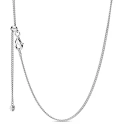 Pandora 398283-60 Damen-Halskette Silber 925 Panzerkette