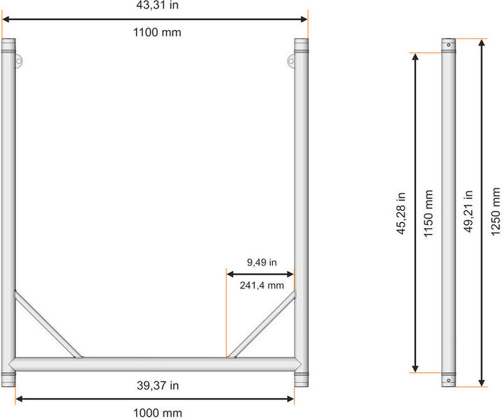 Global Truss UFRAME100-B Black nero