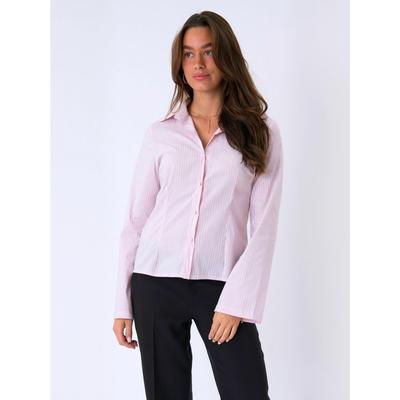 Hemdbluse ITS MAY "ITS MAY Shirt Andrea", Damen, Gr. M, rosa (pink stripe), Obermaterial: 100% Baumwolle, Blusen Hemdbluse