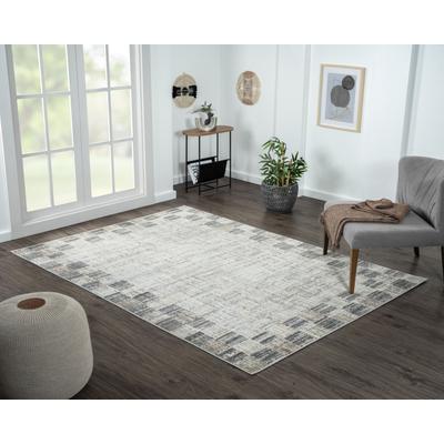 Teppich "My Mood, LAGERRÄUMUNG", beige (creme, hellgrau, weiß), B:160cm H:8mm L:230cm, Polyester, MYFLAIR MÖBEL & ACCESSOIRES, Teppiche, Teppich, Kurzflor, modernes Design, mit Bordüre, besonders weich, auch in rund