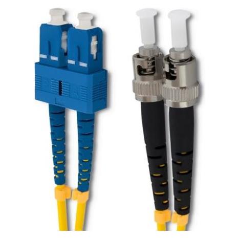 Qoltec Patchcord światłowodowy SC/UPC - ST/UPC | Singlemode | 9/125 | G652D | Duplex | 2m (2 m) (54060)