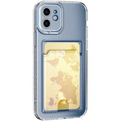 Schutzhülle für iPhone 11 Pro Max Kamera Case Handyhülle Cover Tasche Transparent Smartphone Bumper (Kartensteckplatz-Kreditkarte-Geldscheine)