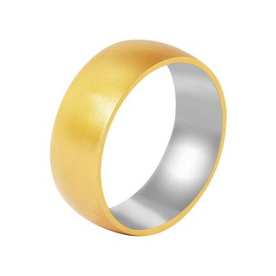 Partnerring AKZENT "Veneta, langlebig" Gr. 54, gold (goldfarbig), Fingerringe, Herren, 54, Edelstahl