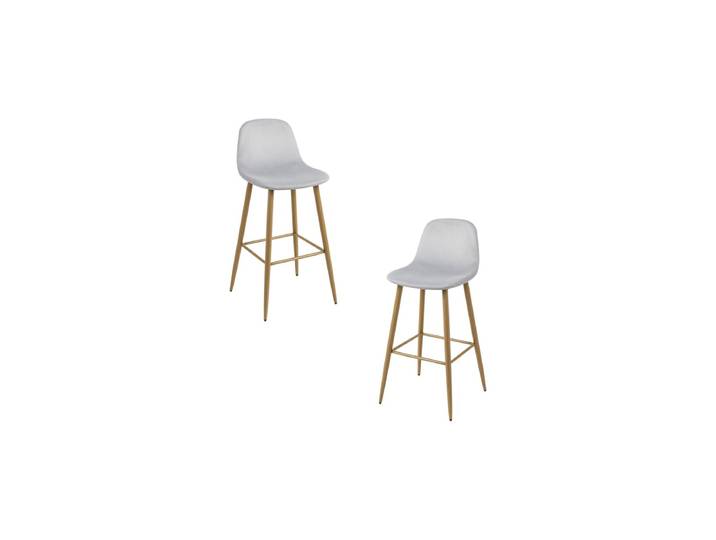 2er Set Teok Samt Hocker - Gris
