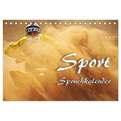 Sport Spruchkalender (Tischkalender 2027 DIN A5 quer), CALVENDO Monatskalender