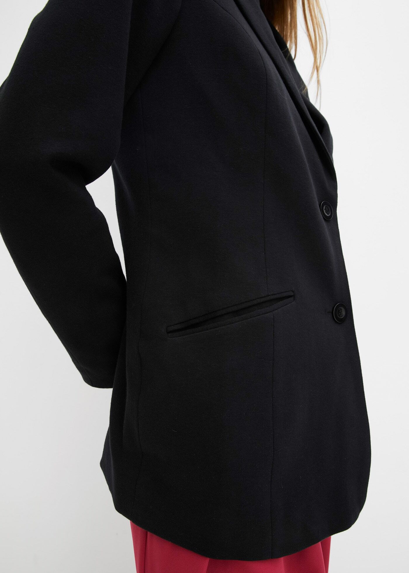 Jackenblazer BONPRIX, Damen, Gr. 48, schwarz, Obermaterial: 100% Baumwolle. Futter: 100% Polyester, festlich, tailliert, Blazer Jackenblazer, eleganter Schnitt, taillierte Passform, mit langem Arm schwarz 48