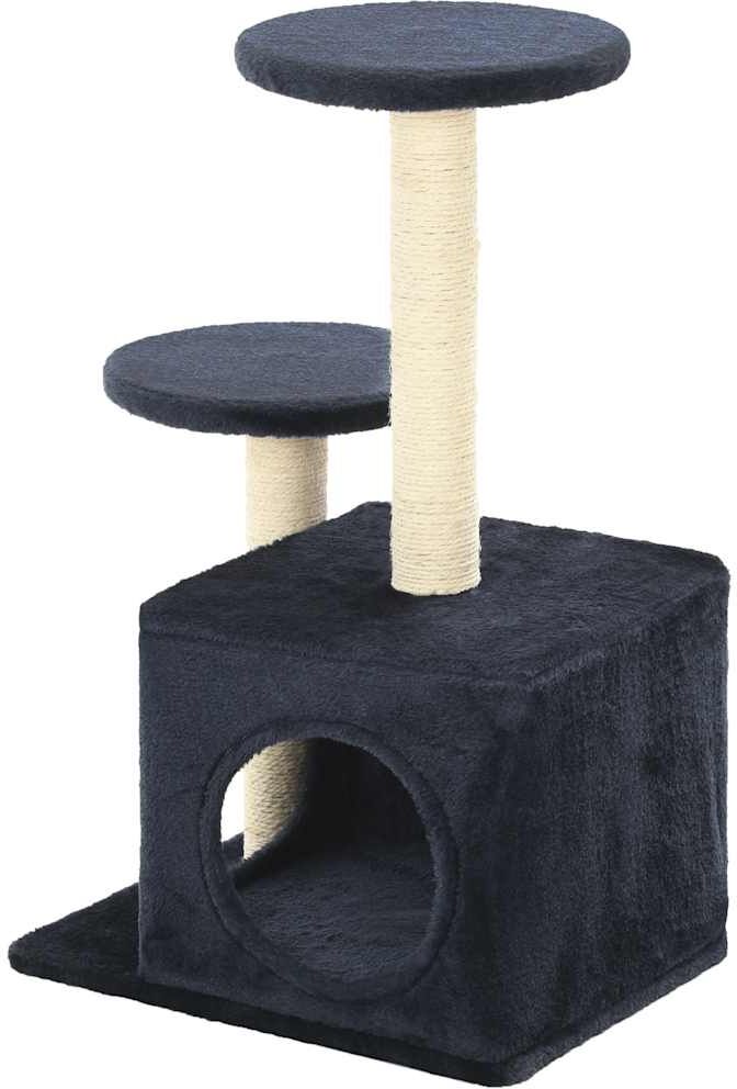 vidaXL Arbre à chat avec griffoirs en sisal 60cm Bleu foncé