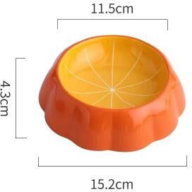 Uplift Picks Cute Ceramic Cat Food Bowl FFruit Ceramic Pet Bowl For Cats And Small Dogsor Small Pets pumpkin