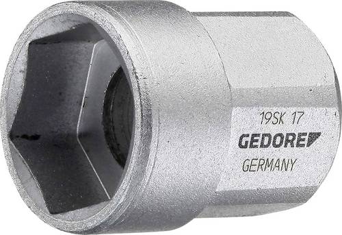 Steckschlüsseleinsatz Antrieb 1/2 -sechskant außen Abtrieb 6-kant 17x27mm Gedore