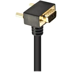 Kindermann 7483000102 2m VGA (D-Sub) HDMI Schwarz Videokabel-Adapter (2 m), Videokabel, Schwarz
