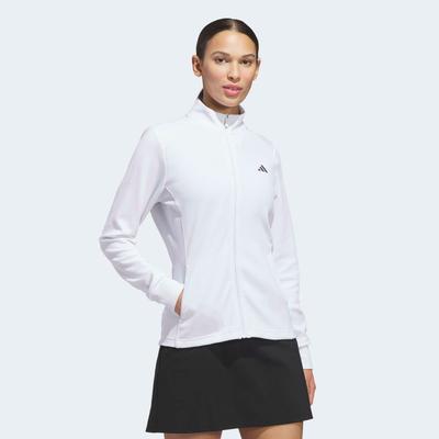 Trainingsjacke ADIDAS PERFORMANCE "PERFORMANCE TEXTURE FULL ZIP T", Damen, Gr. XXL, weiß, Obermaterial: 91% Polyester, 9% Elasthan, normal, Jacken Trainingsjacke, mit Reißverschluss, aus Polyester, normaler Schnitt, gerader Abschluss