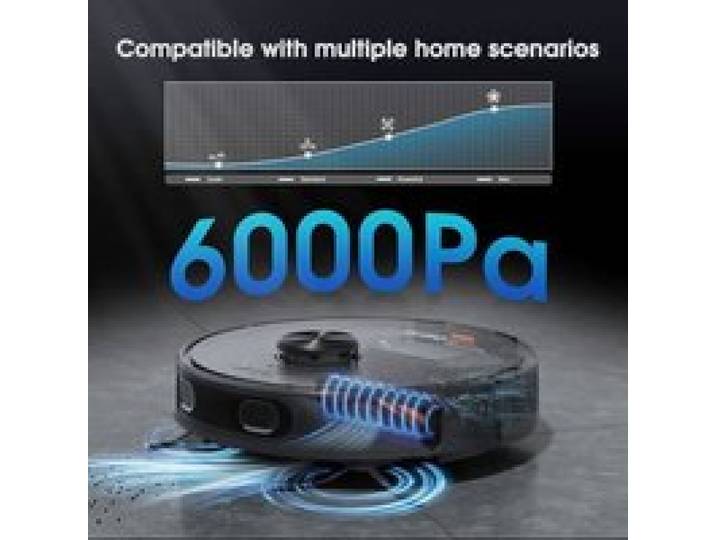 Robot aspirateur laveur silencieux Sans Fil Haute Autonomie 220Min Batterie 5200mAh Pilotage Intelligent Vocal & App