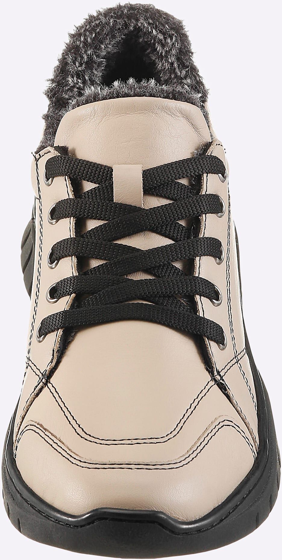 Schnürschuh GEMINI, Damen, Gr. 37, beige (elfenbein), Glattleder, Schuhe Schnürschuh elfenbein 37